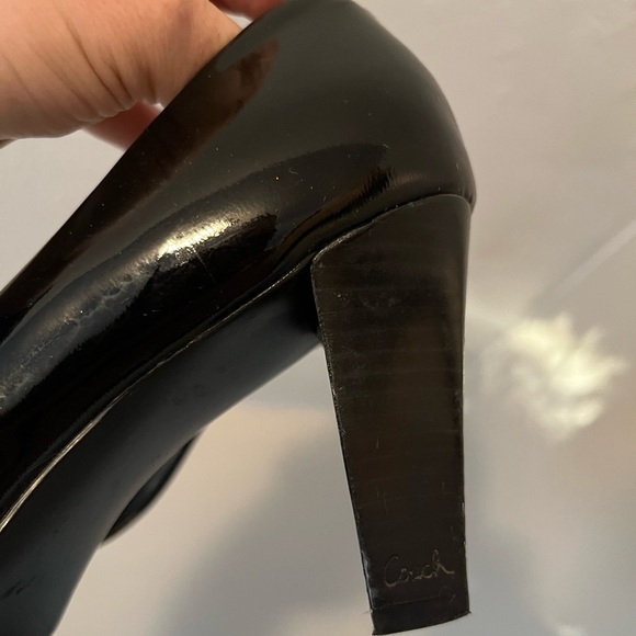 Coach Black Sheri Patent Leather Heels - Picture 15 of 16